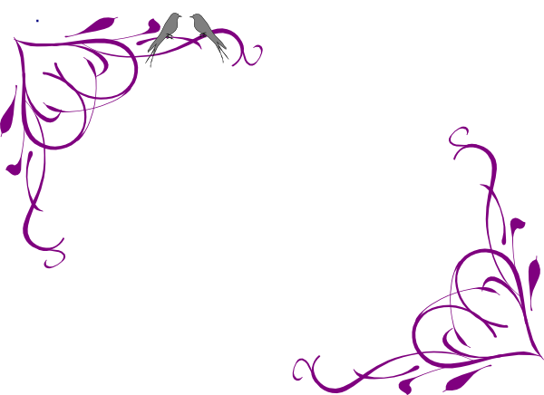 Purple flower borders.