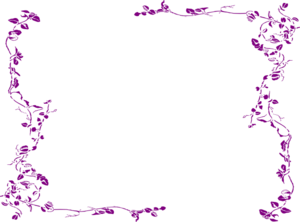 Purple wedding borders clipart