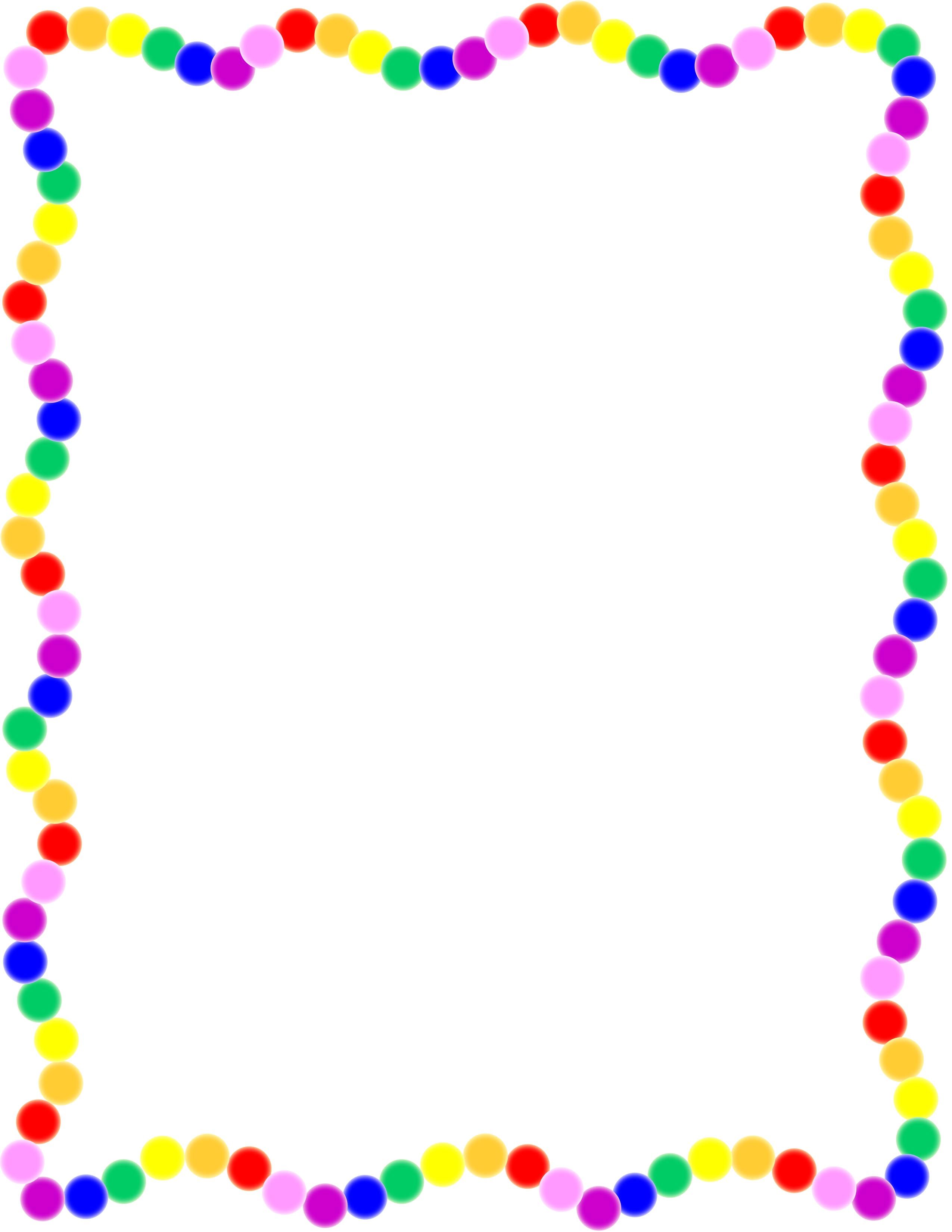 Rainbow border doodle.