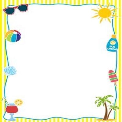 Summer Page Border Clipart