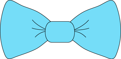 Light blue bow.