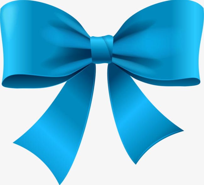 Handpainted blue bow.
