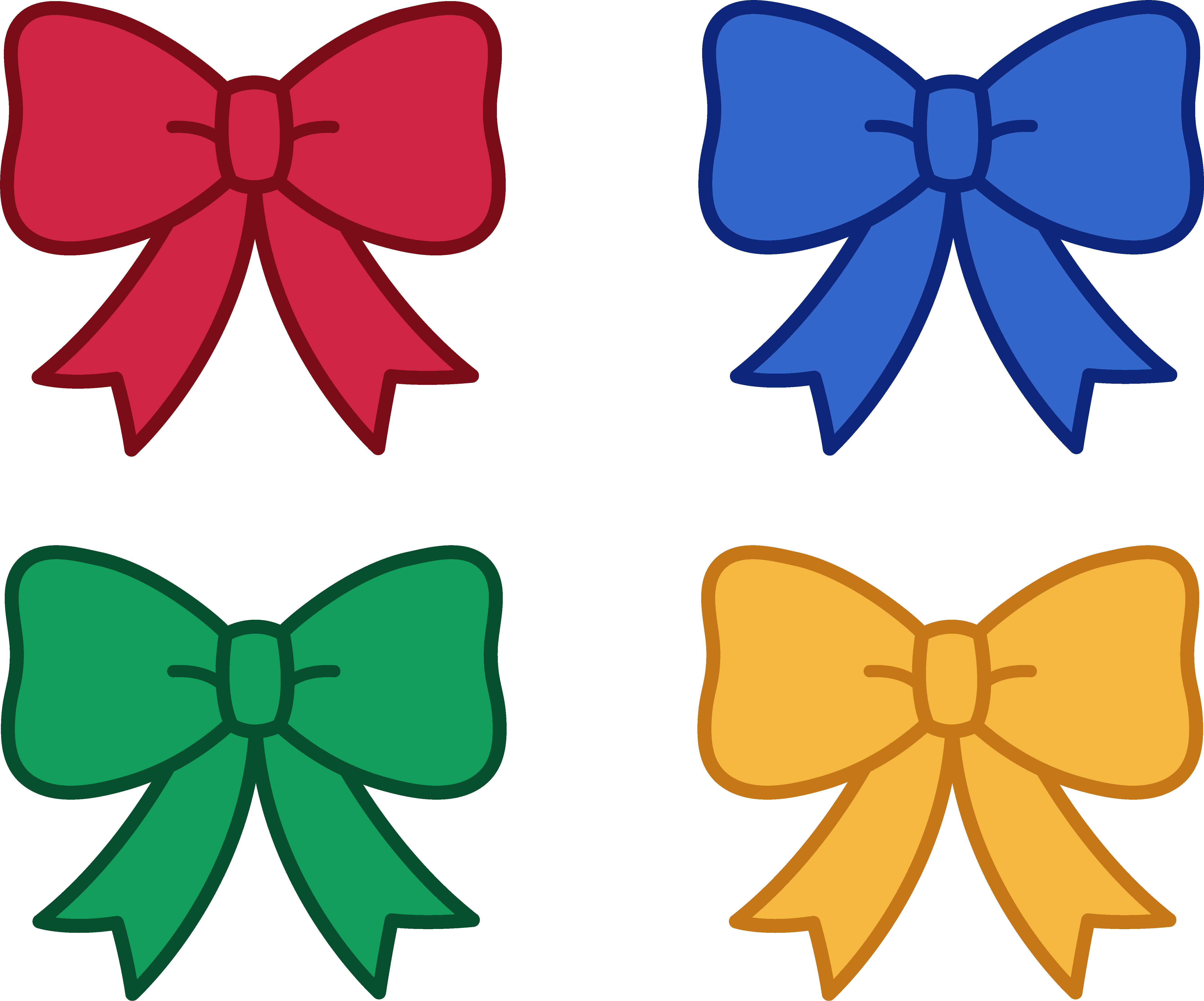 Cute Christmas Bows Clipart