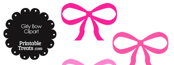 Pink bow clipart.