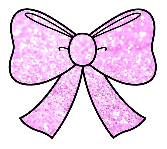 Pink glitter bow.