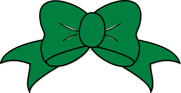Green bow clip.