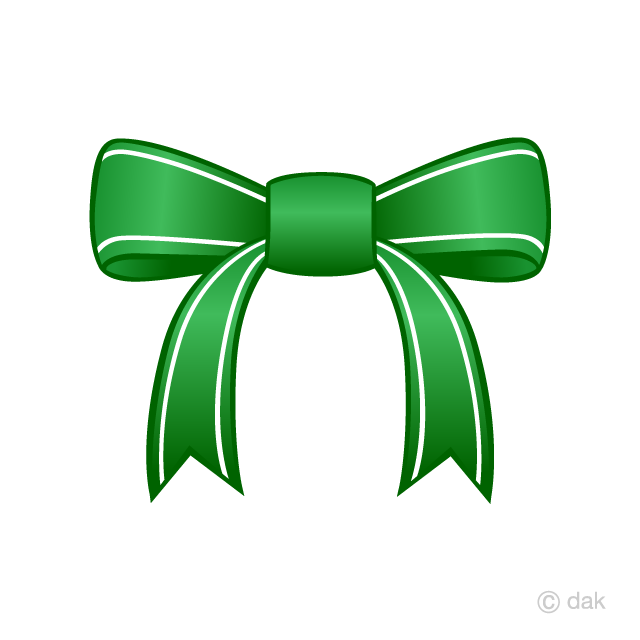 Free Green Bow Clipart Image
