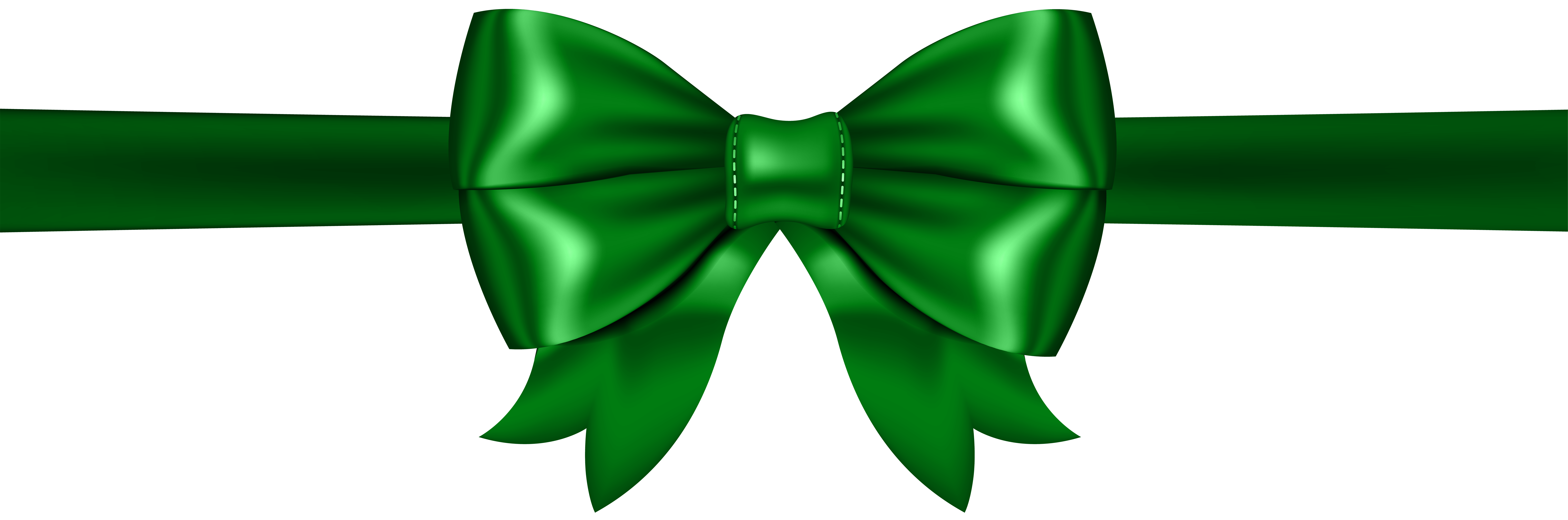 Green bow png.
