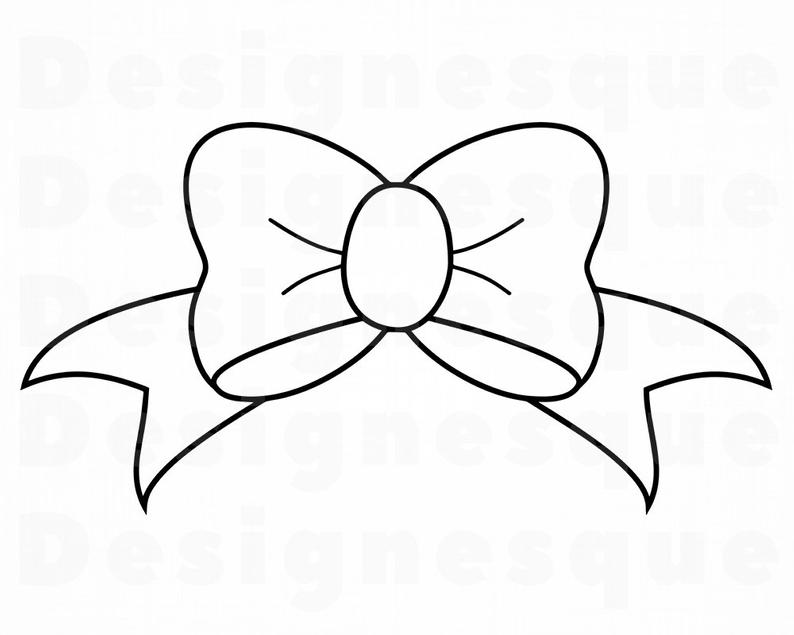 Bow Outline SVG Bow Tie Ribbon Svg Bow C
