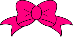 Hot pink bow.
