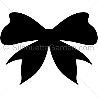 Bow clipart silhouette.