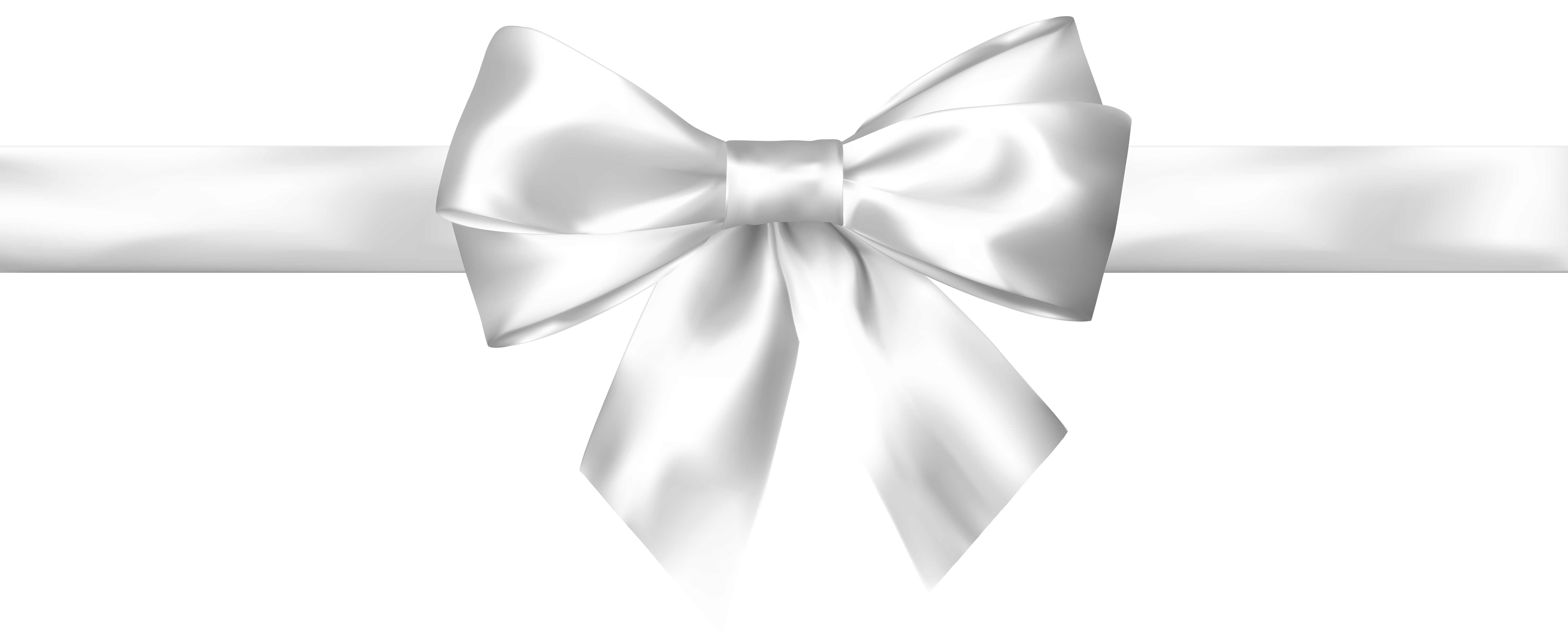 White bow transparent.