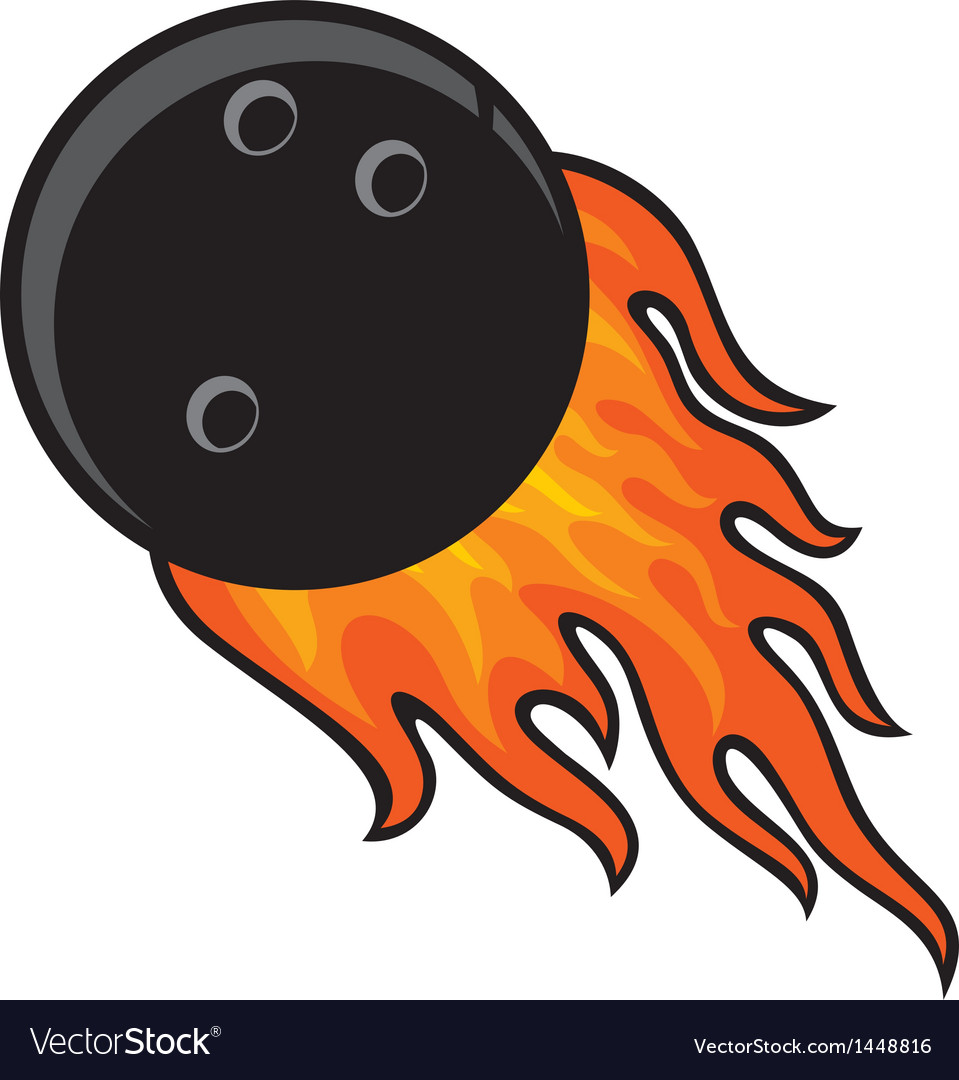 Bowling ball in fire