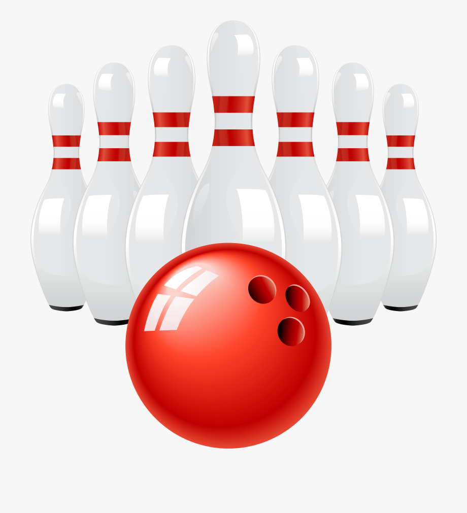 Red bowling ball.