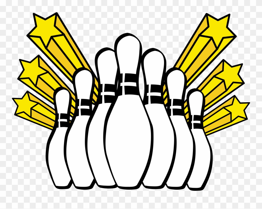 Bowling party clipart.