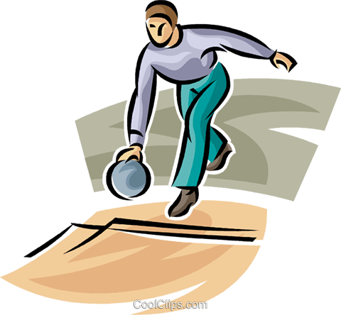 Person bowling Royalty Free Vector Clip Art illustration