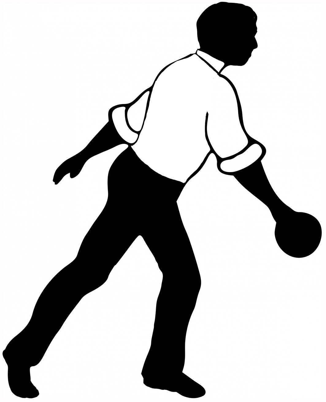 Person bowling clipart