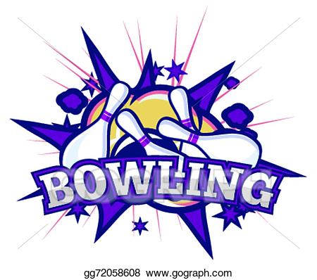 bowling clipart purple