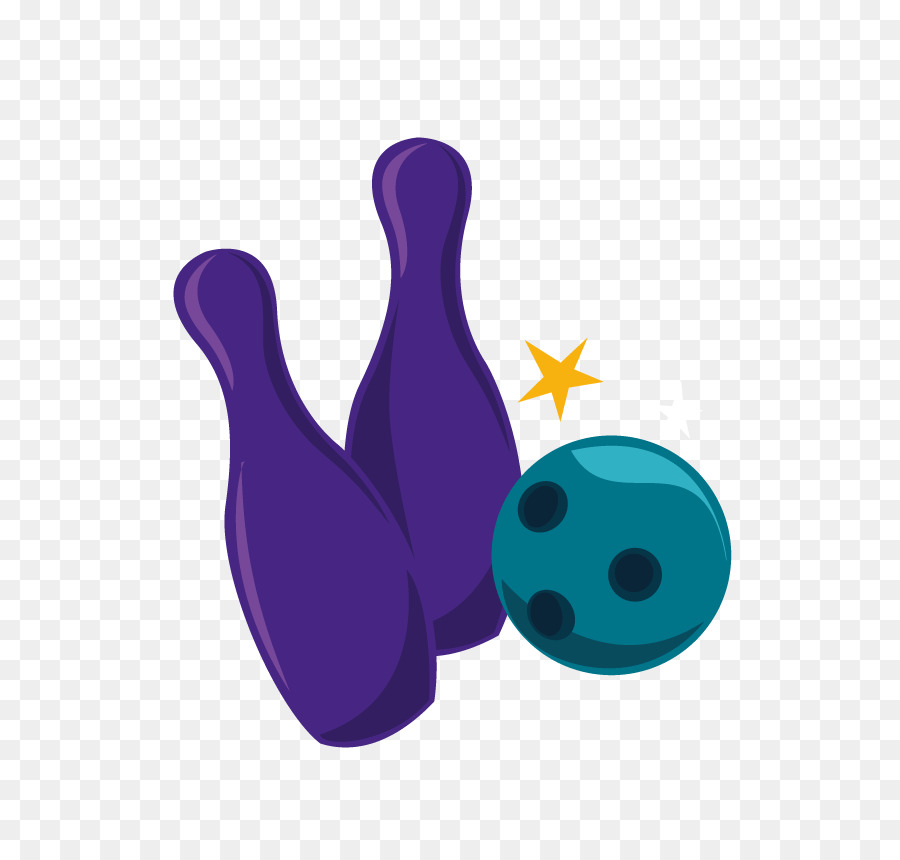 bowling clipart purple