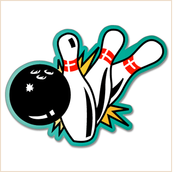 Retro bowling clipart clip art