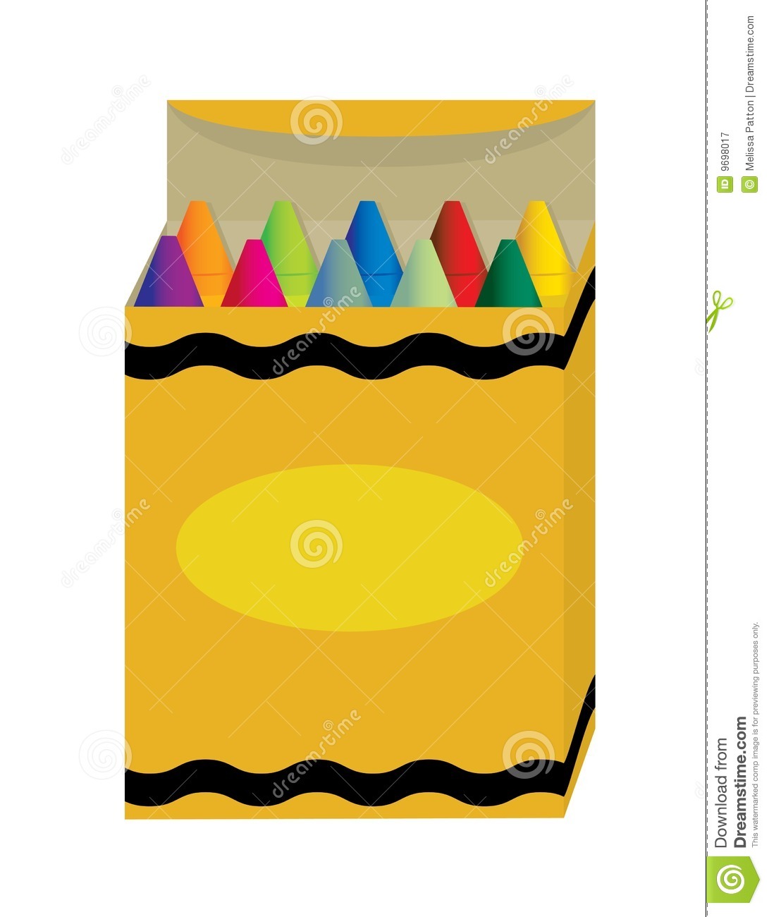 Box of crayons clipart