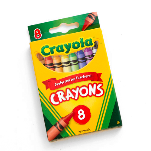 Crayola crayons box.