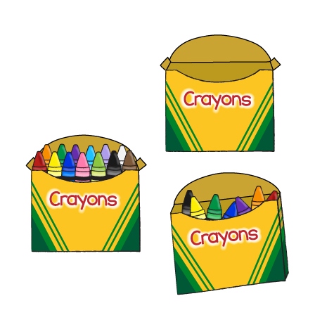 box of crayons clipart blank