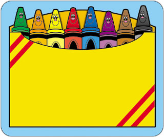 box of crayons clipart cartoon