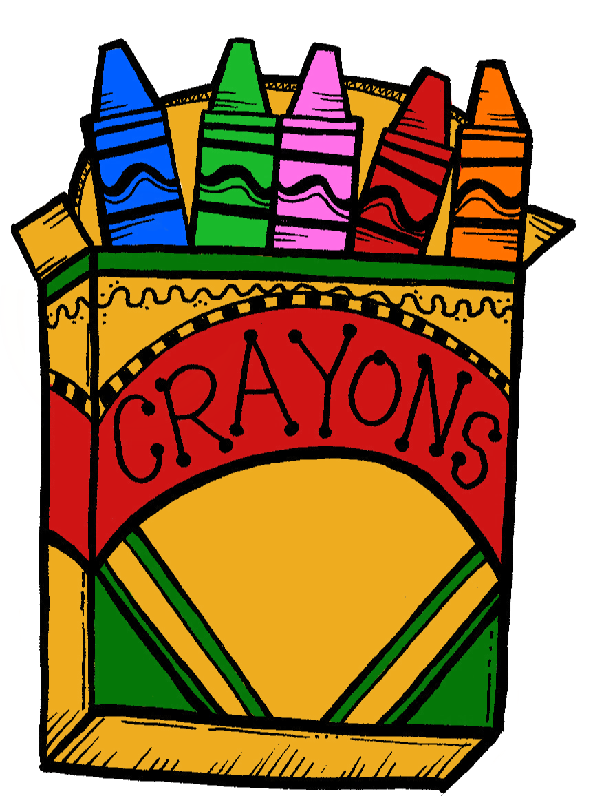 Crayons clipart shape.
