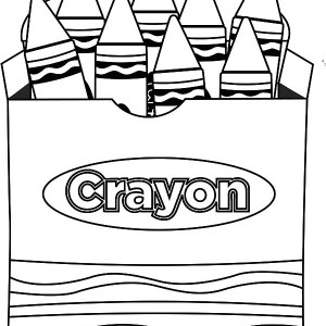 Crayon Box Coloring Page
