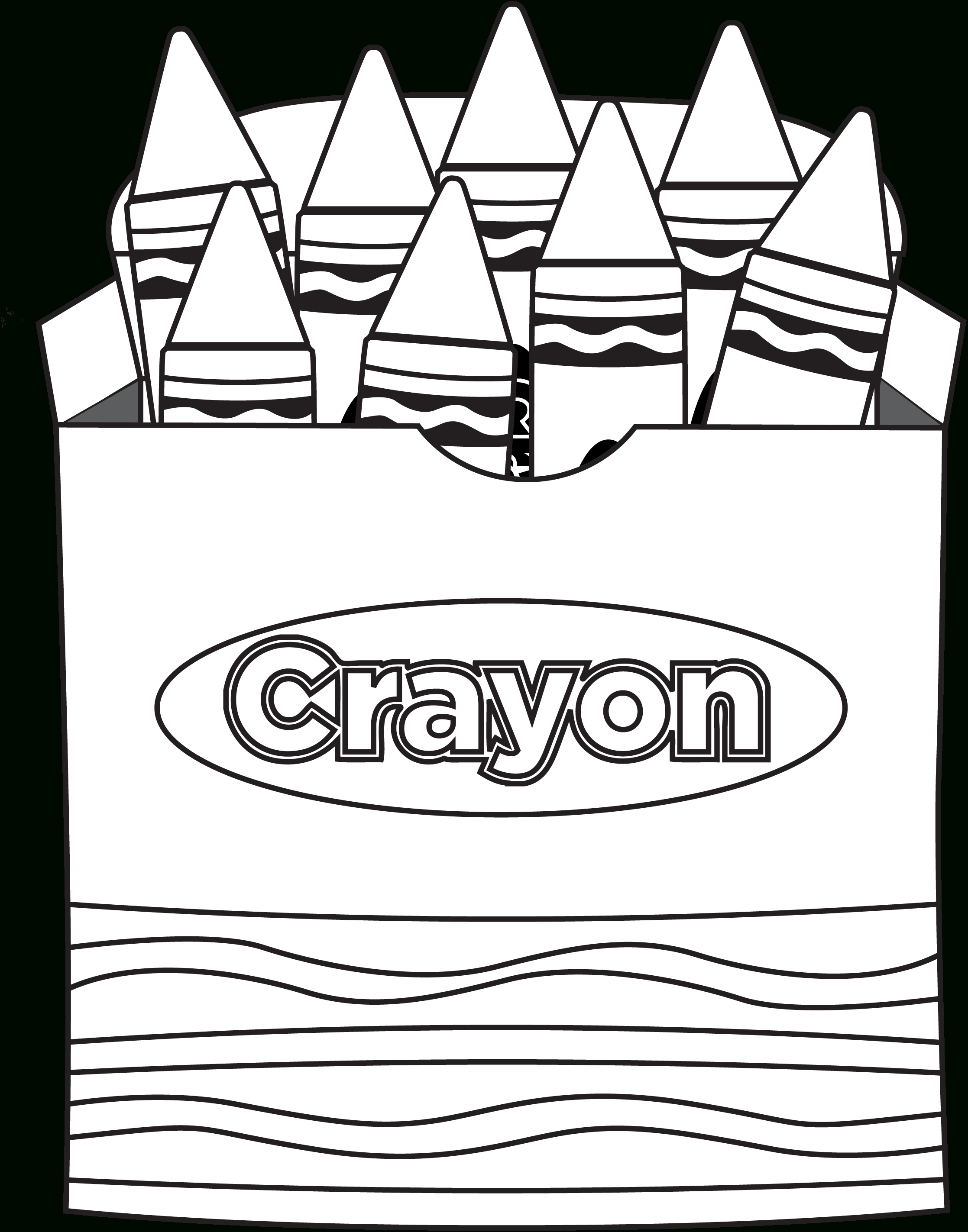 Crayon Clipart Black And White
