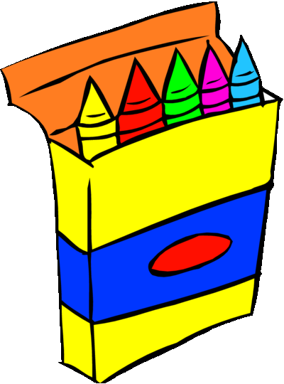 box of crayons clipart school accessory