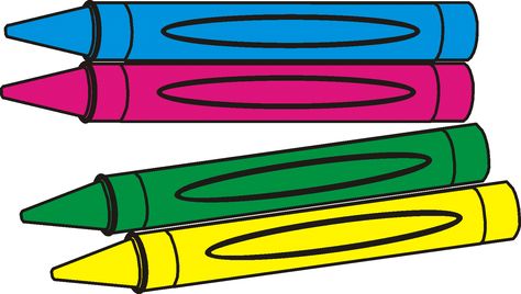 Crayons Clipart Black And White