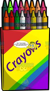 Box crayons.