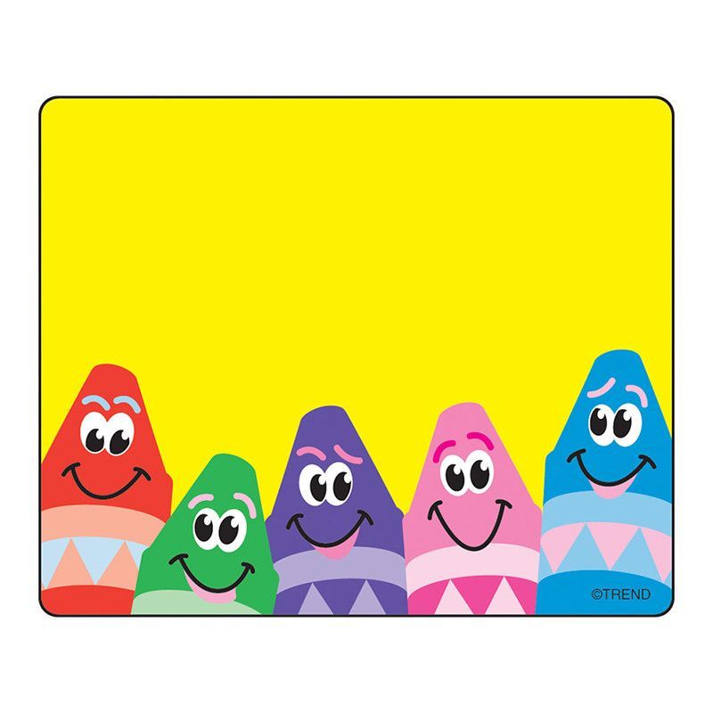box of crayons clipart teacher name tag
