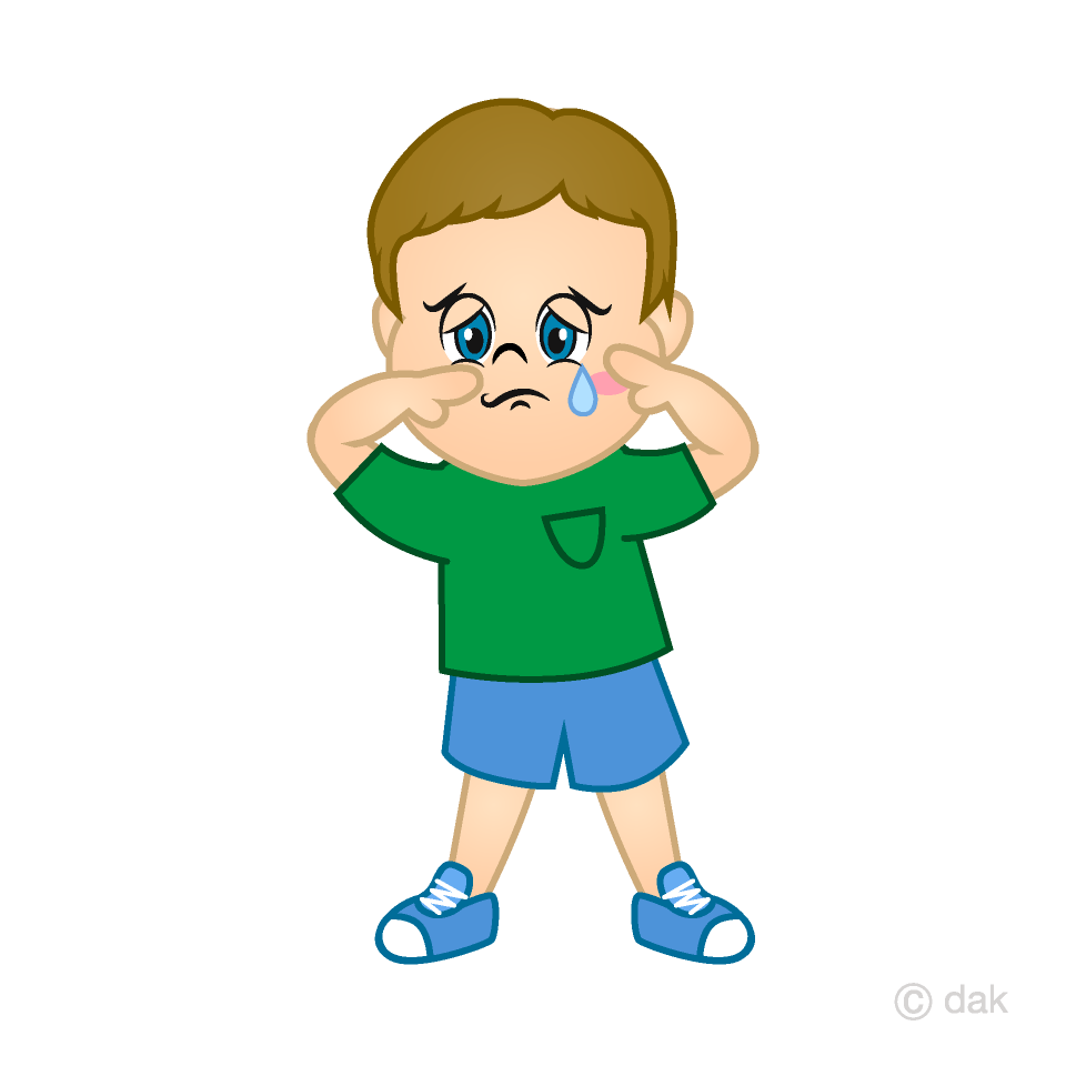 Free Crying Boy Cartoon Image