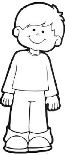 Little boy clipart black and white