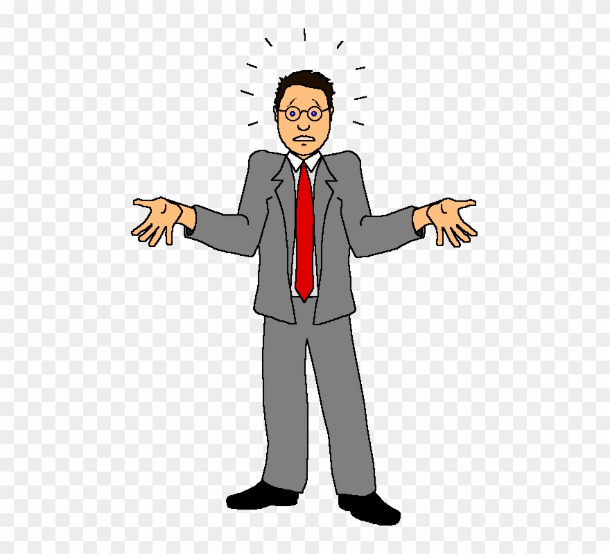 Confused man clipart.