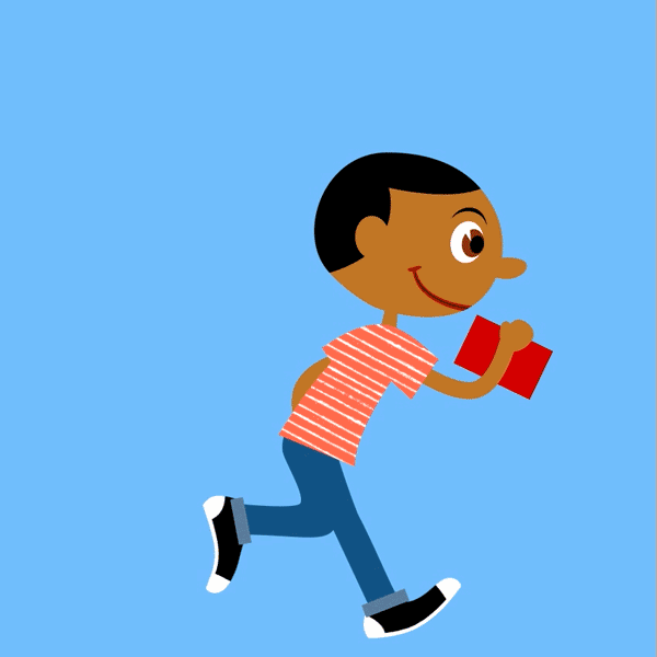 Running boy animated.