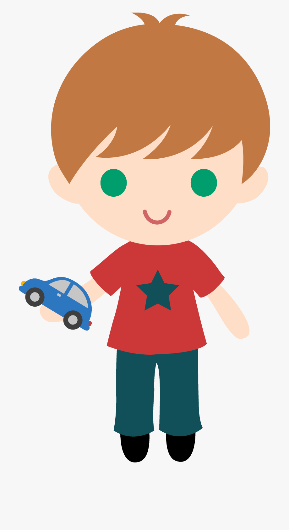Great Boy With Toy Car Clip Art