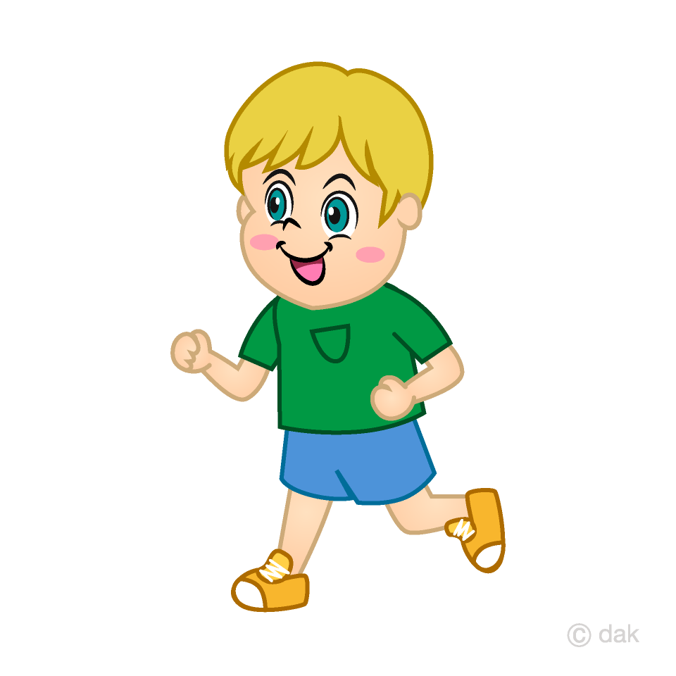 Free Running Boy Cartoon Image