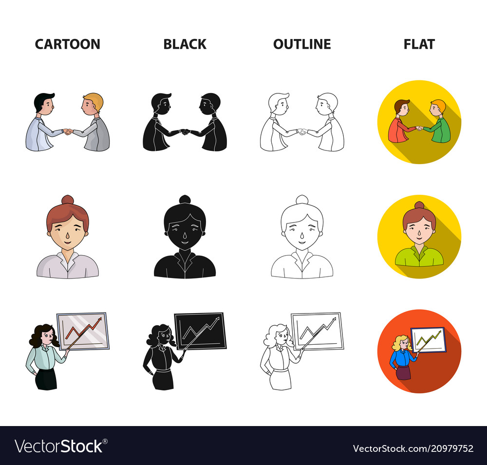 Businesswoman growth charts brainstorming vector image on VectorStock