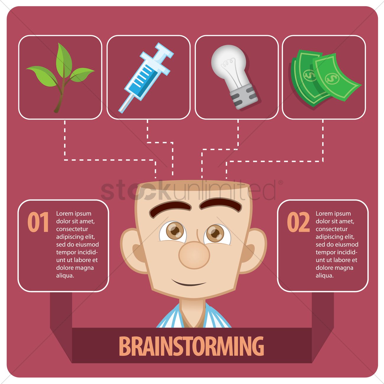 Infographic of brainstorming Vector Image