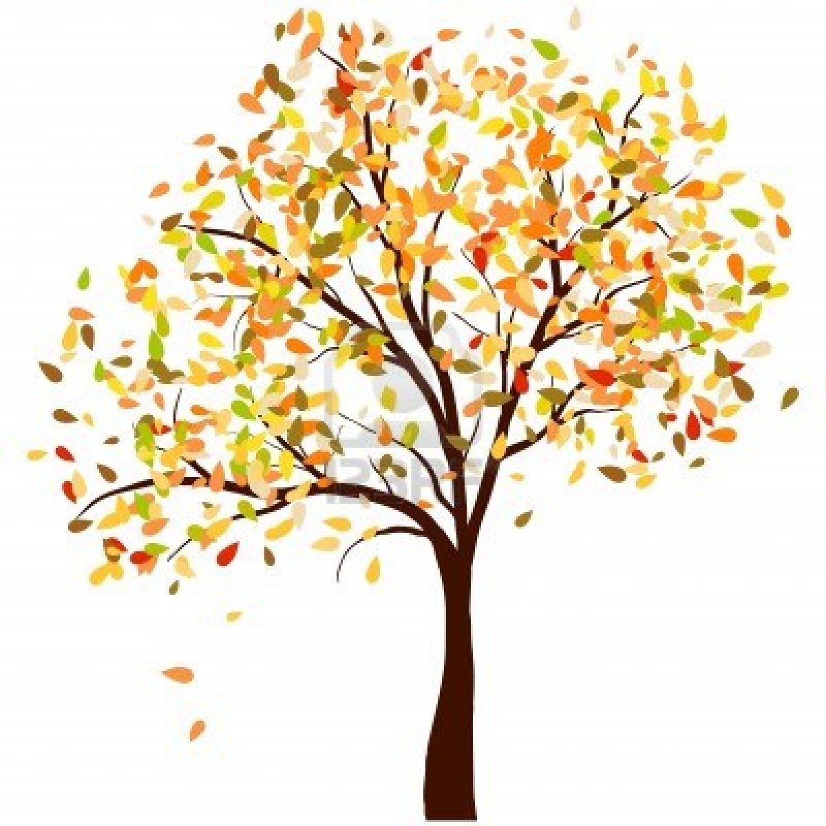 Autumn trees and leaves clipart autumn trees background