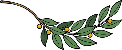 branch with leaves clipart laurel