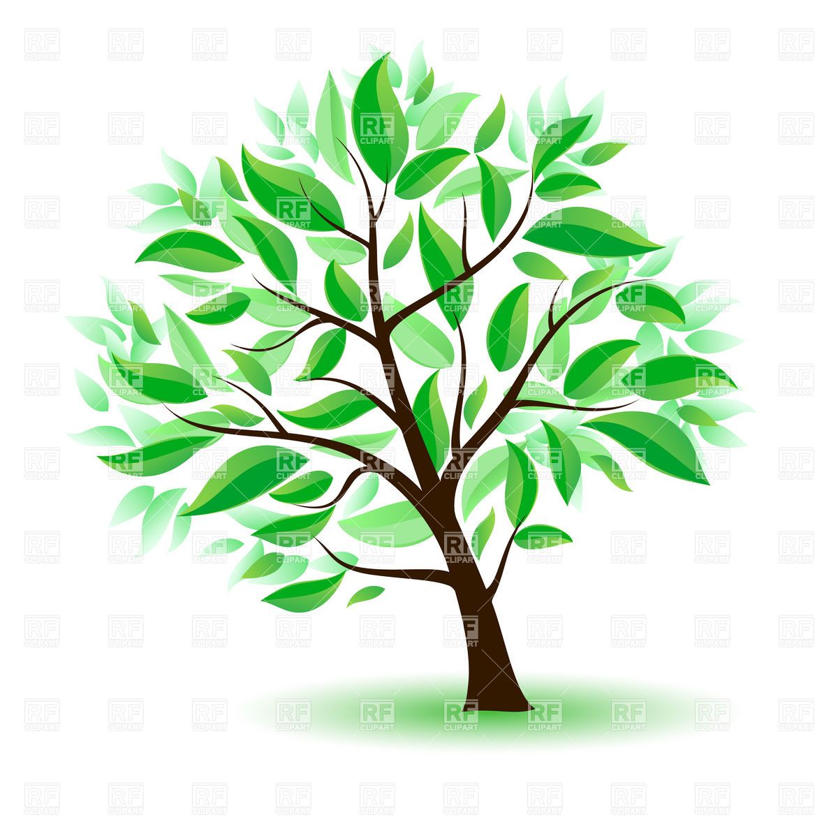 Clipart Tree With Branches And Leaves