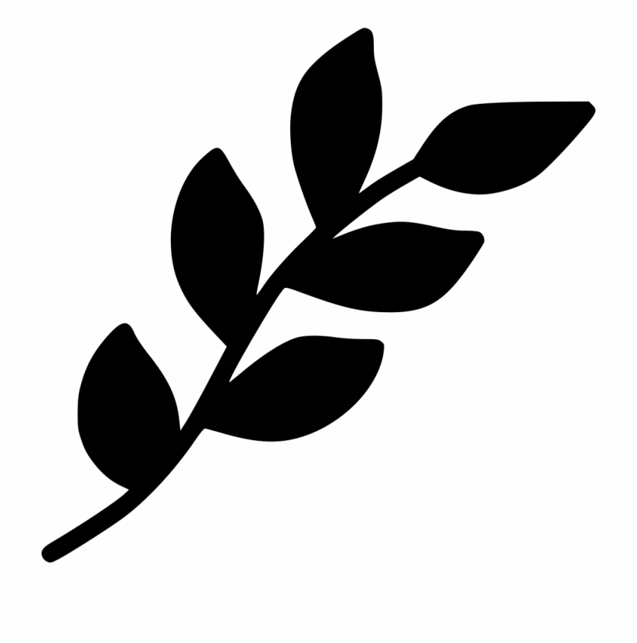 branch with leaves clipart white