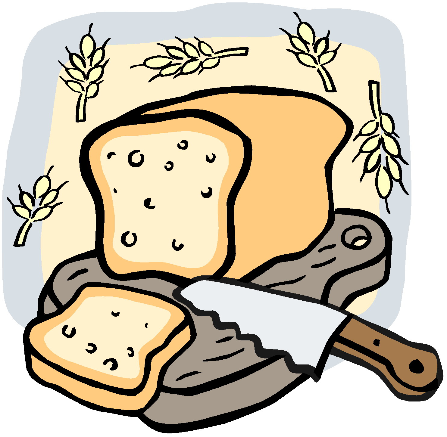 Loaf bread cartoon.