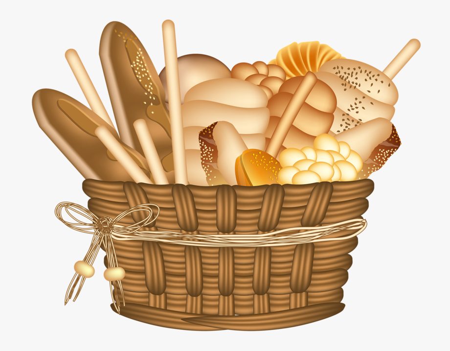 bread clipart basket