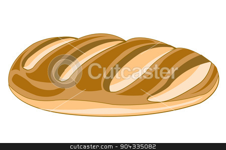 Long loaf of bread stock vector